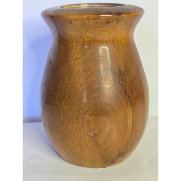 Vintage Myrtle Wood Vase Pencil holder Souvenir Woodworking Eco_Friendly - Picture 2 of 4